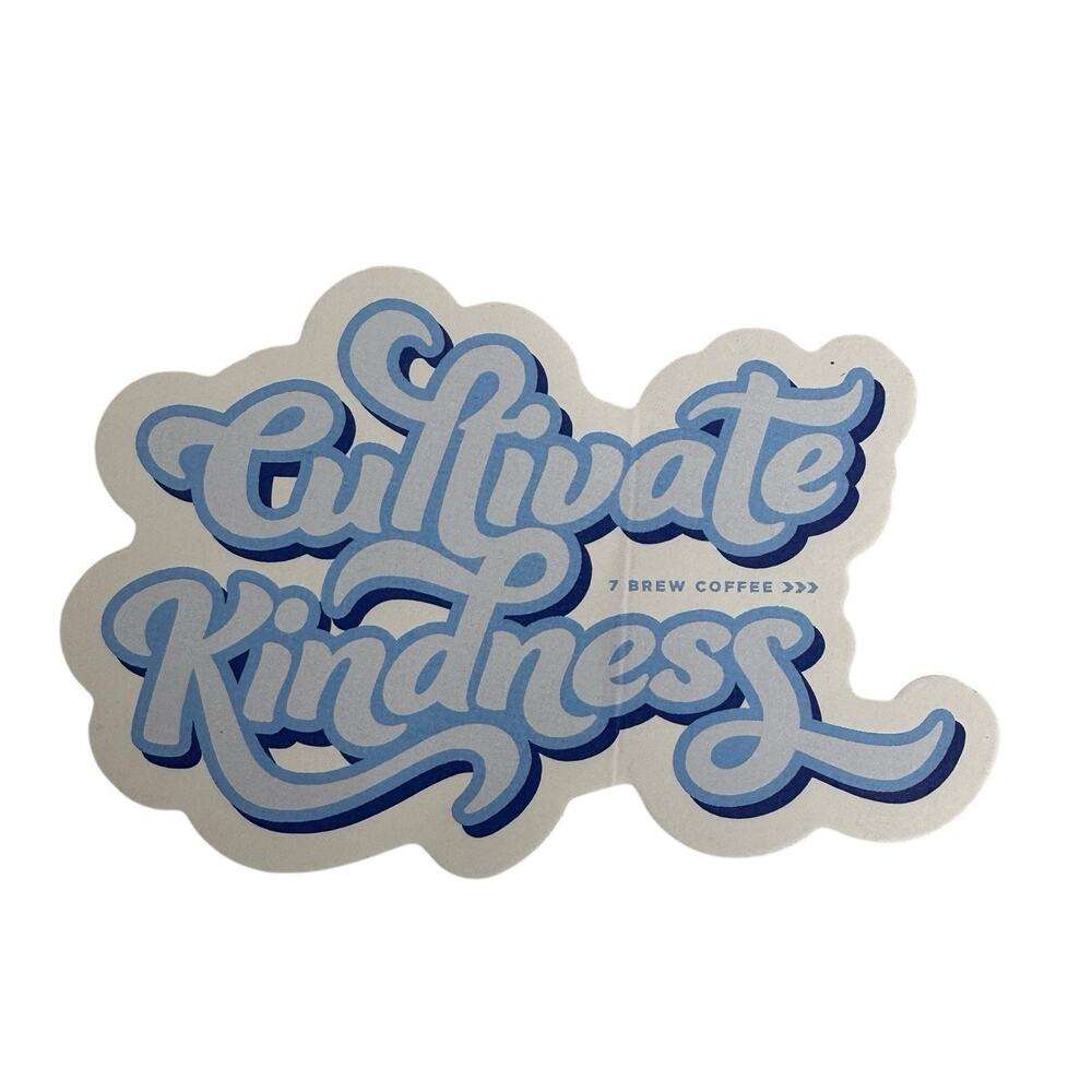 7 Brew Sticker Cultivate Kindness Brew Blue Retro